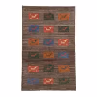 گبه دستبافت یک متری طرح قشقایی کد 4030514