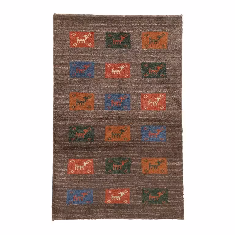 گبه دستبافت یک متری طرح قشقایی کد 4030514