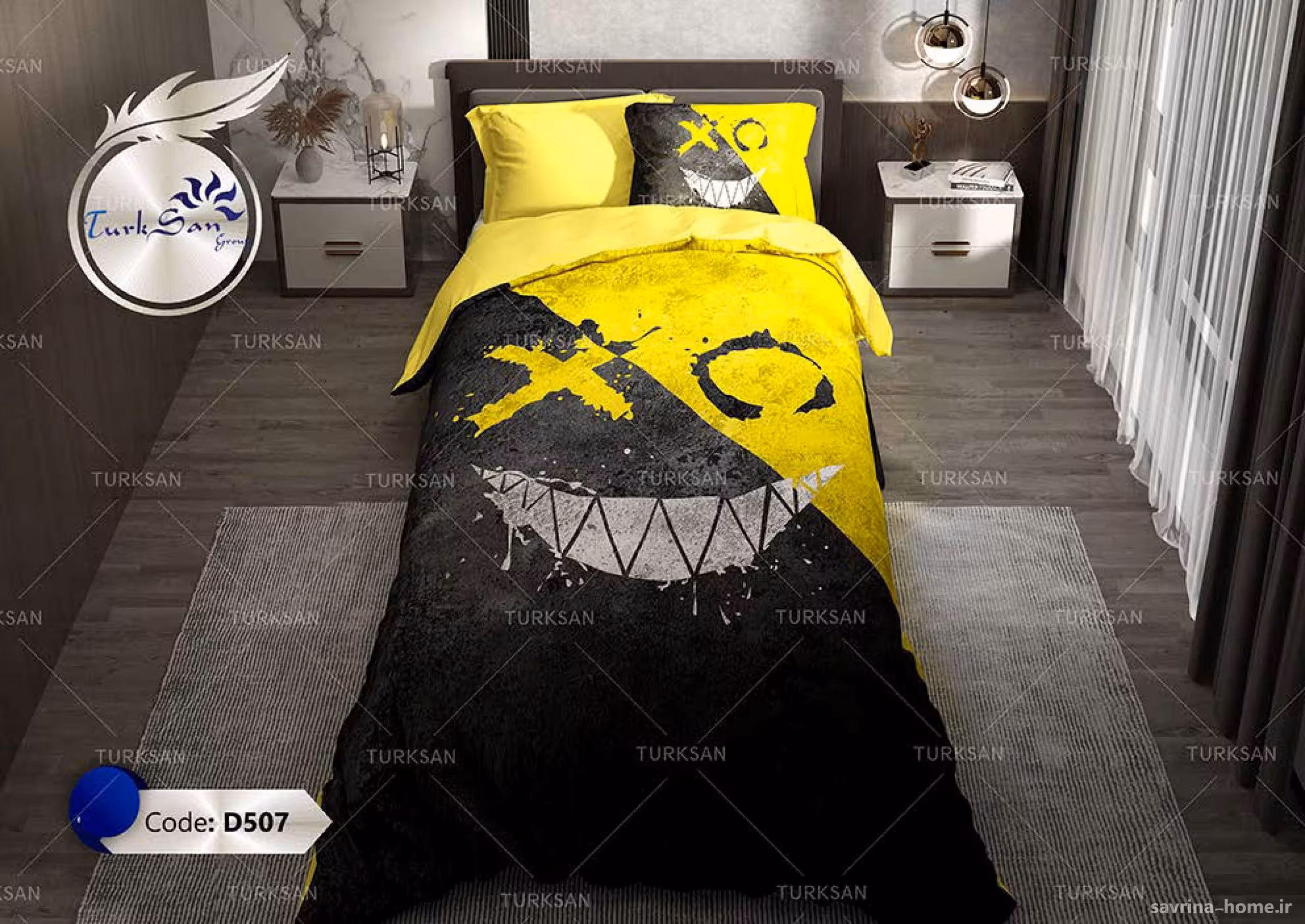 قیمت و خرید روتختی طرح چشمک یک نفره برند ترکسان کد d507