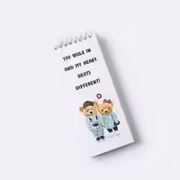 دفترچه مستطیل خط دار خرس کاپل کیچ بوک (KITSCH BOOK)
