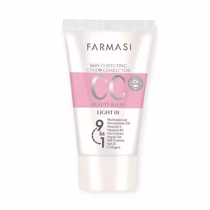 کرم پودر فارماسی FARMASI مدل cc سی سی light 01 حجم 50 میلی لیتر