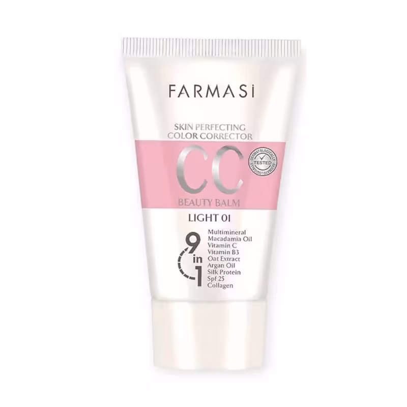 کرم پودر فارماسی FARMASI مدل cc سی سی light 01 حجم 50 میلی لیتر