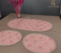 ست 3 تکه رومیزی جلو مبلی ترمه هاشمی کد 137