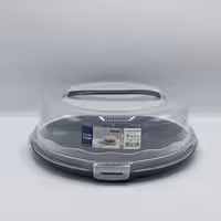 دنیا پلاستیک - ظرف کیک مدل کوتاه طوسی 30305