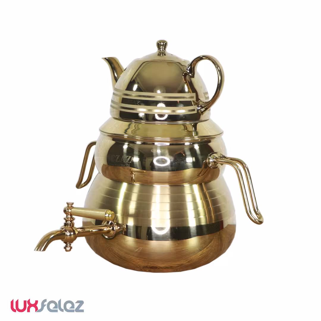 کتری و قوی نِزاز مدل 3036 استیل طلایی