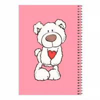 دفتر مشق 80 برگ اس جی مدل خرس قلبی