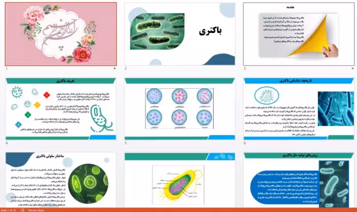 دانلود جذاب ترین پاورپوینت باکتری