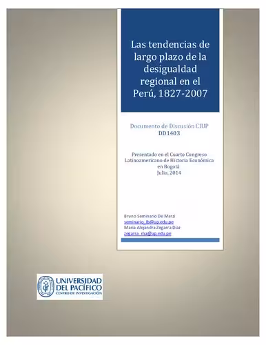 خرید و دانلود نسخه کامل کتاب Las tendencias de largo plazo de la desigualdad regional en el Perú, 1827-2007