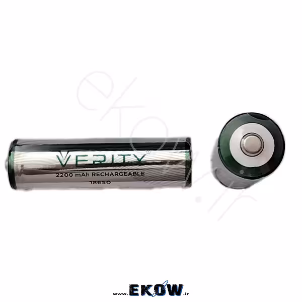 باتری لیتیوم یون 2200ma 18650(لیتیوم یون VERITY 2200 mAh RECHARRGEABLE 3.7v)