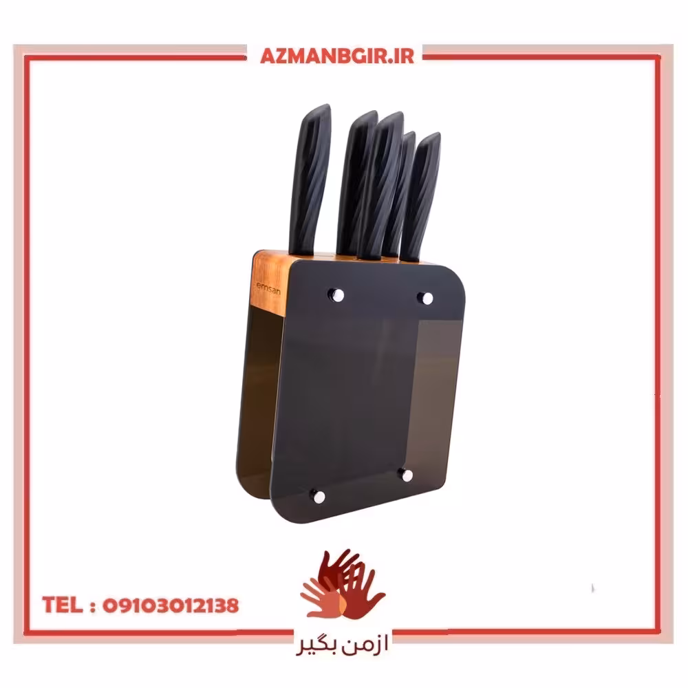 سرویس چاقو آشپزخانه 6 پارچه امسان مدل Kumsal