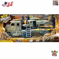 اسباب‌بازی جنگی نظامی پسرانه با کامیون و هلیکوپتر و سرباز با تجهیزات مدل Soldier Force 310937