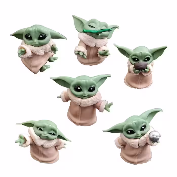 فیگور بیبی یودا Baby Yoda مجموعه 6 عددی