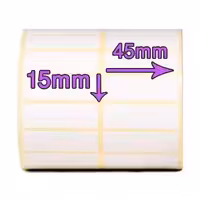 لیبل کاغذی 2 ردیف 45*15