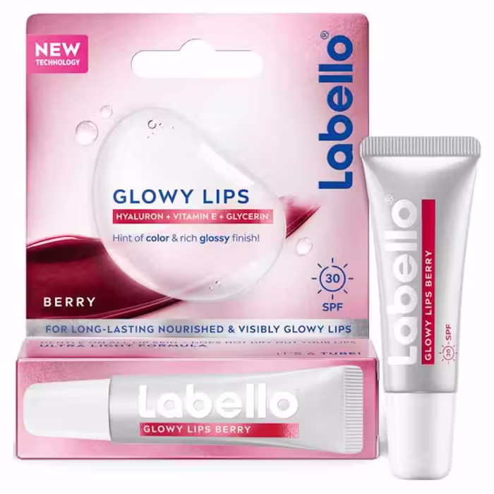 بالم لب لابلو مدل Glowy Lips Berry حاوی هیالورون، ویتامین E و گلیسیرین با SPF 30 حجم 10 میل