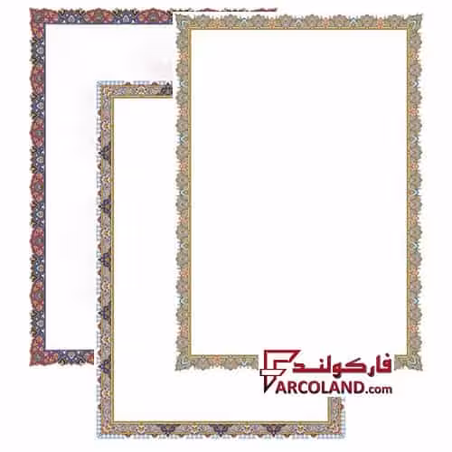 کاغذ تذهیب ابر و باد سایز A5 گلاسه مات بسته 50 عددی