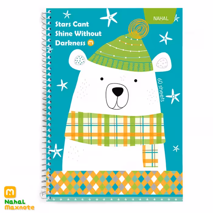 دفتر 60 برگ دو خط سیمی کارتونی کد 3631.طرح 4