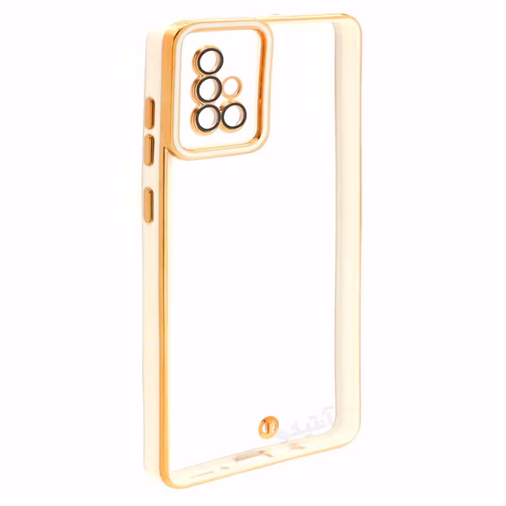 قاب شفاف دور رنگی Space محافظ لنزدار مناسب برای Samsung A71-سفید