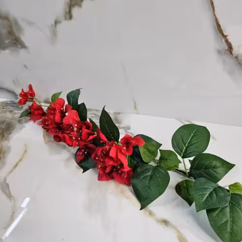 شاخه رونده گل کاغذی قرمز مصنوعی