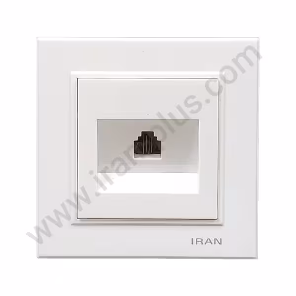 تلفن تک سوکت (2خط) مدل برلیان سفید