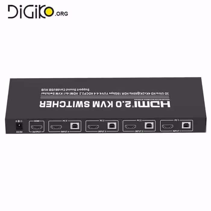 سوئيچ کی وی اِم 4 پورت HDMI تی سی تی