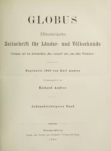 خرید و دانلود نسخه کامل کتاب Globus. Illustrierte Zeitschrift für Länder- und Völkerkunde