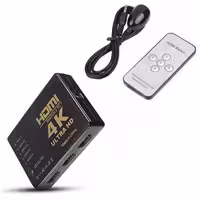 سوییچ 3 به 1 HDMI 4K آداپتور خور ریموت دار با کابل IR XP-SW3H