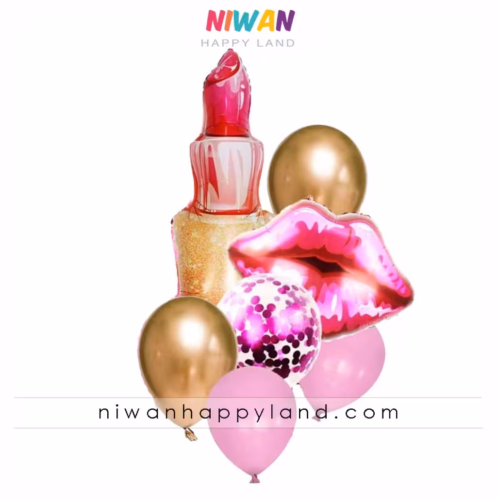 پک بادکنک لب و رژلب 7عددی