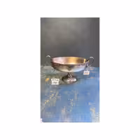 میوه خوری کشکولی برنجی نقره ای گلریز 7972