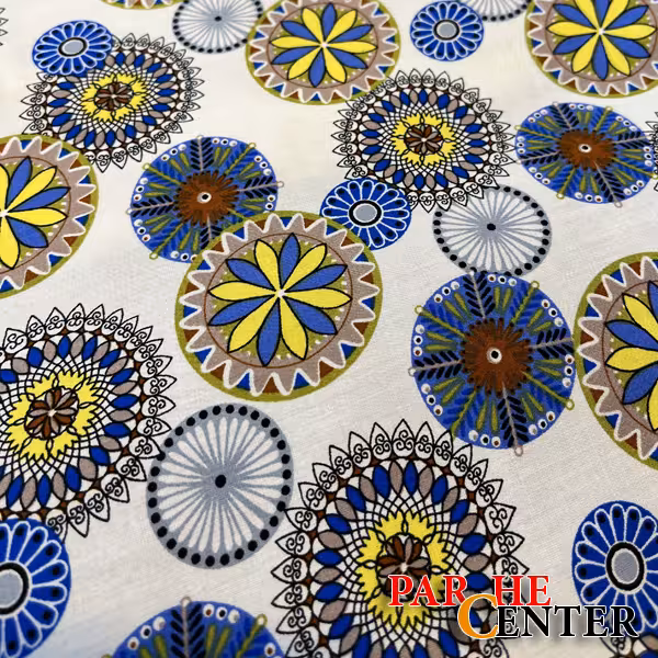 پارچه نخی گلدار کد088