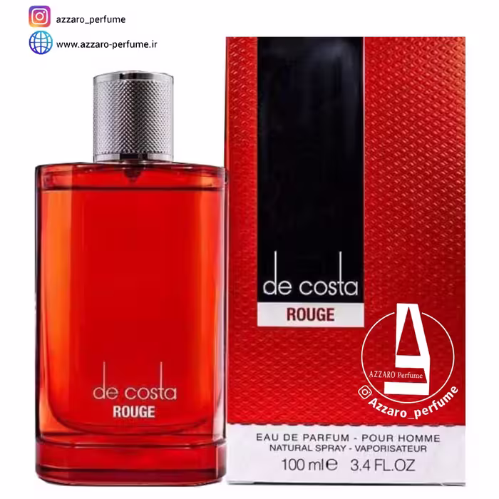 عطر مردانه فراگرنس ورد De Costa Rouge رایحه دانهیل دیزایر قرمز حجم 100 میل