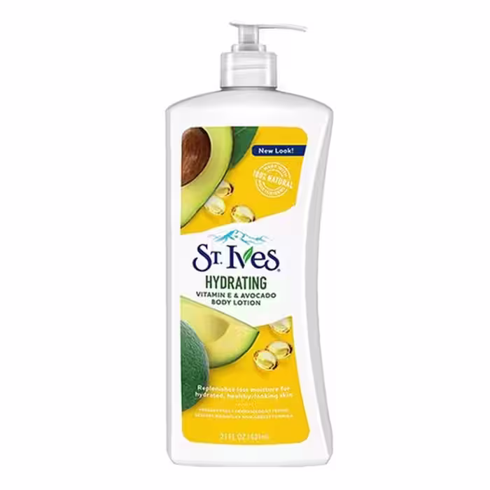 لوسیون بدن عصاره آووکادو و ویتامین ایی سینت ایوز St. Ives HYDRATING 621ml