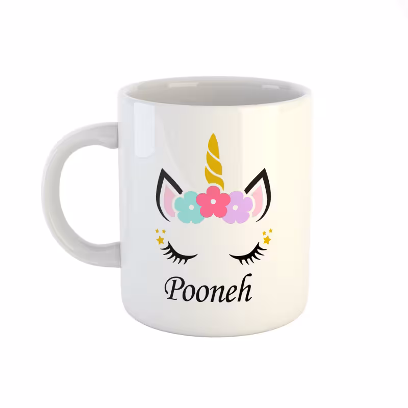 خرید ماگ-لیوان  اسم پونه  unicorn کد 187