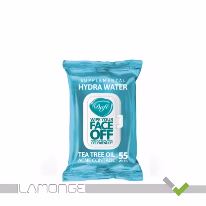 دستمال مرطوب پاک کننده آرایش دافی مدل Hydra Water بسته 55 عددی