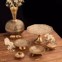 ست پذیرایی برنجی طلایی کد 307