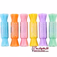 ماژیک هایلایت طرح شکلاتی دو سر بسته 6 رنگ کد DL-128 | علامت گذار