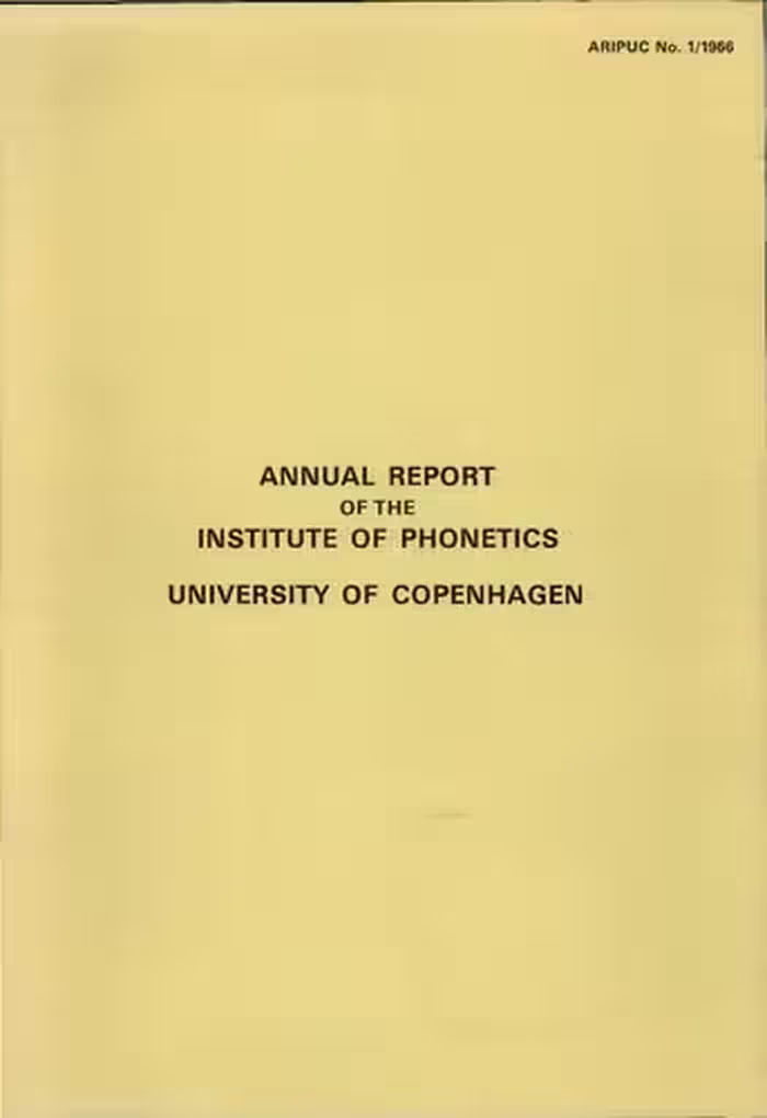 خرید و دانلود نسخه کامل کتاب Annual Report of the Institute of Phonetics University of Copenhagen