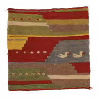 گلیم گبه دستبافت نیم متری مدل عروسکی کد 4030707