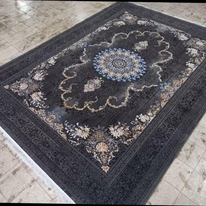 فرش ماشینی کاشان سایز 12متری نقشه مهوا(ارسال رایگان)