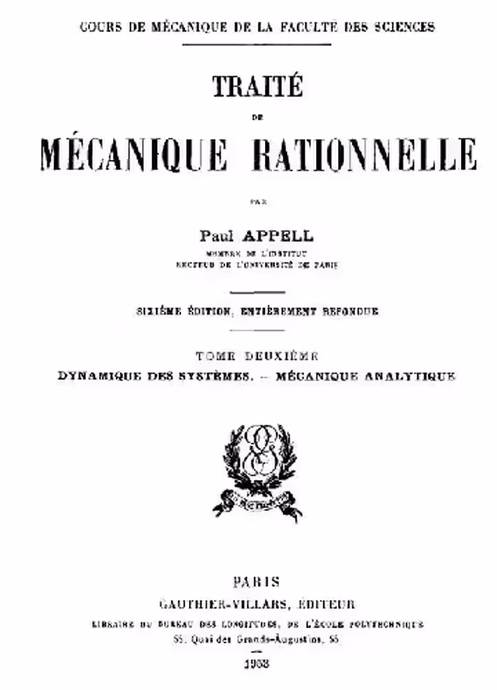 خرید و دانلود نسخه کامل کتاب Traite de mecanique rationnelle, tome 2