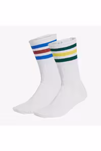 جوراب مردانه و زنانه خدمه RIBBED UNISEX WHITE 2 بلند adidas