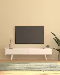 میز تلویزیون ام دی اف سفید مدل T.S0012