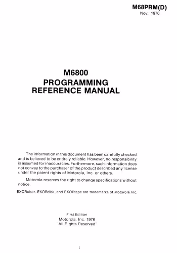 خرید و دانلود نسخه کامل کتاب M6800 Programming Reference Manual