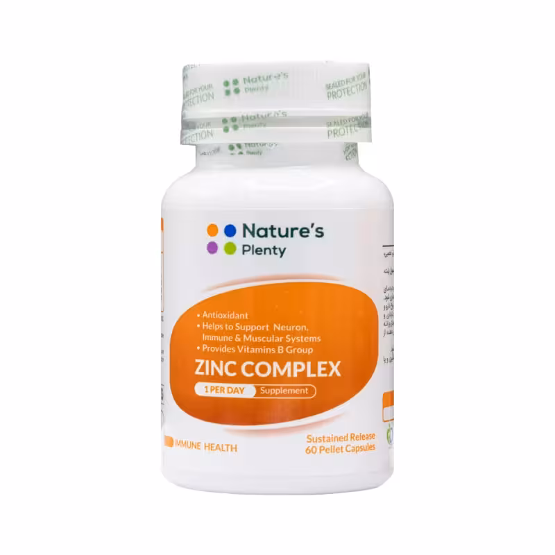 کپسول زینک کمپلکس 60 عددی نیچرز پلنتی