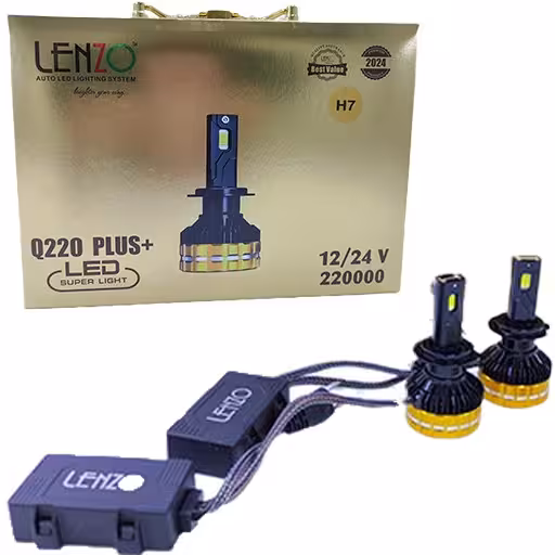 خرید لامپ هدلایت لنزو q220 plus پایه h7 دو عددی | اتوموبی
