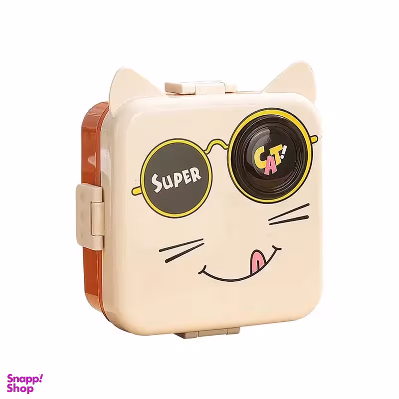 ظرف غذا کودک مدل گربه عینکی