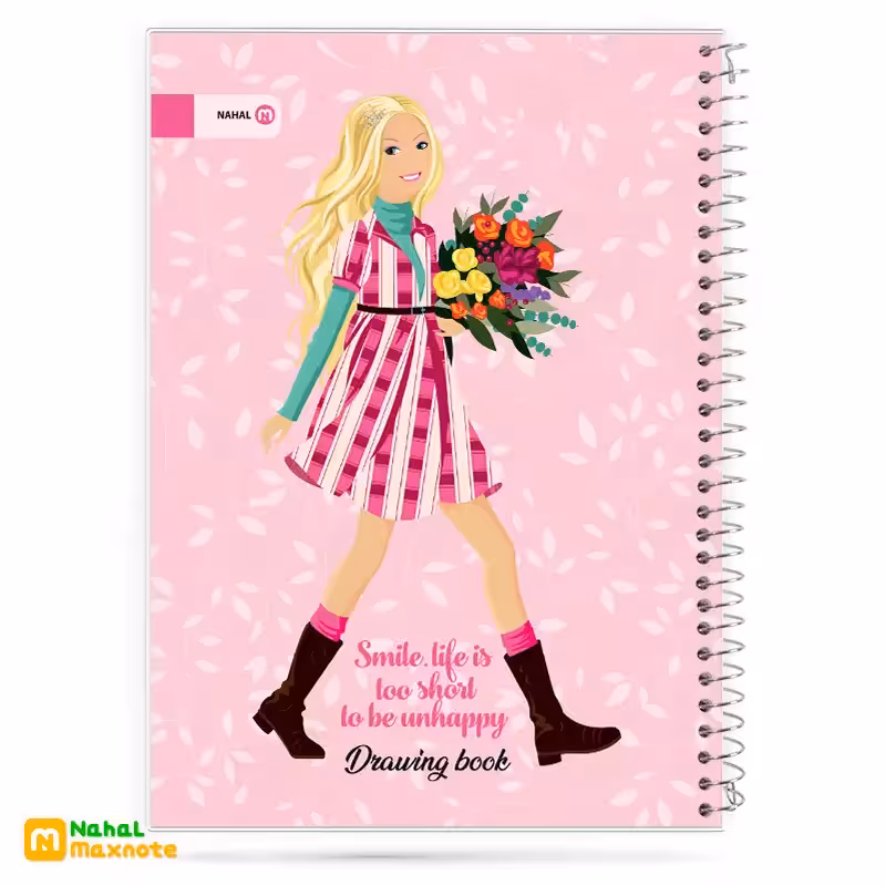 دفتر نقاشی 100 برگ سیمی طلقی کارتونی کد 3165.طرح 5