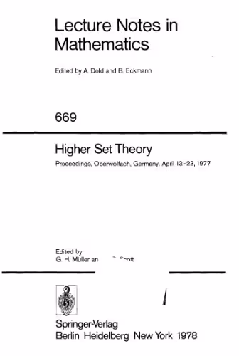 خرید و دانلود نسخه کامل کتاب Higher set theory. Proceedings, Oberwolfach, Germany, 1977