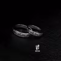 حلقه ست نقره زنانه ومردانه کدhs1025