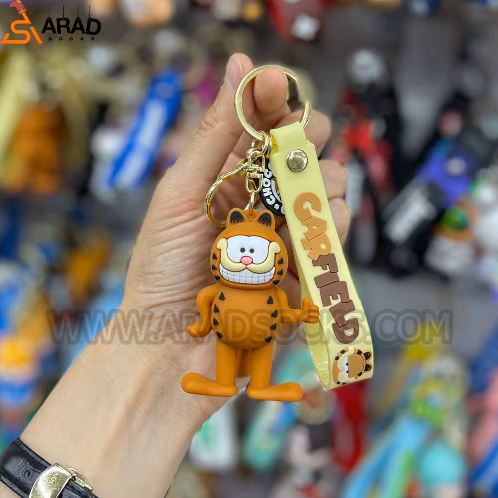 جاکلیدی سیلیکونی طرح گربه گارفیلد