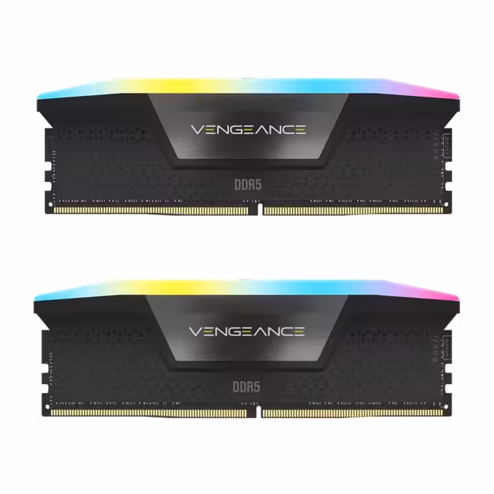 رم کامپیوتر DDR5 دو کاناله 5600 مگاهرتز CL40 کورسیر مدل VENGEANCE RGB ظرفیت 96 گیگابایت